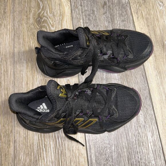 Adidas Wakanda Forever Black Panther GX4808 Basketball Sneaker Shoe Youth Size 3 - Picture 2 of 11